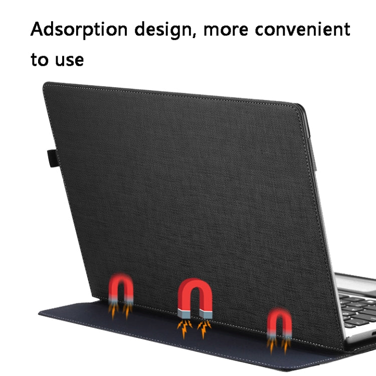 Laptop PU Leather Protective Case For Lenovo Yoga 720-15(Gentleman Gray)
