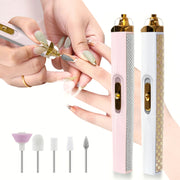 BZX5 5 In 1 USB Nail Polisher Peeling Manicure(Rose Pink)