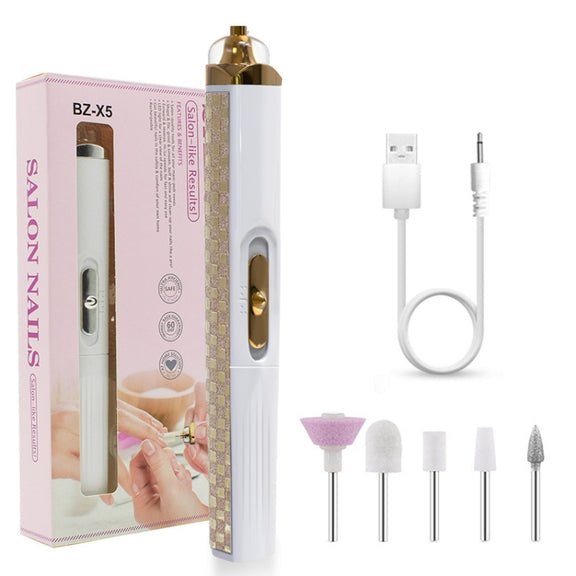 BZX5 5 In 1 USB Nail Polisher Peeling Manicure(Rose Pink)
