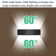 6 LEDs Garden Aluminum Double Head Wall Light(Warm White Light)