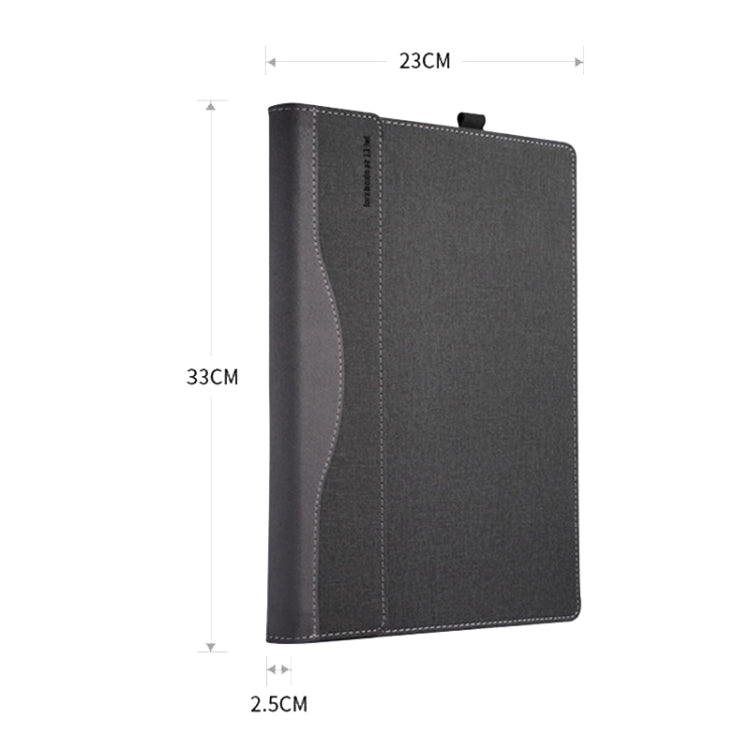 PU Leather Laptop Protective Case For Huawei Honor MagicBook(Dark Gray)