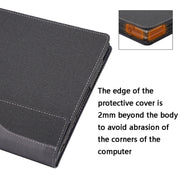 PU Leather Laptop Protective Case For Huawei Honor MagicBook(Dark Gray)