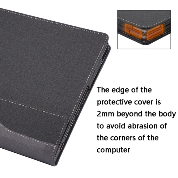 PU Leather Laptop Protective Case For Huawei Honor MagicBook(Dark Gray)