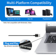 MI520 Desktop Computer Gooseneck Condenser Microphone USB Version with RGB Breathing Lamp