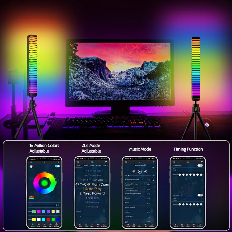 3D Pickup Atmosphere Light Desktop Music Rhythm Lamp, USB Charging - Novelty Lighting by PMC TechLife | Online Shopping South Africa | PMC TechLife | Buy Now Pay Later Mobicred