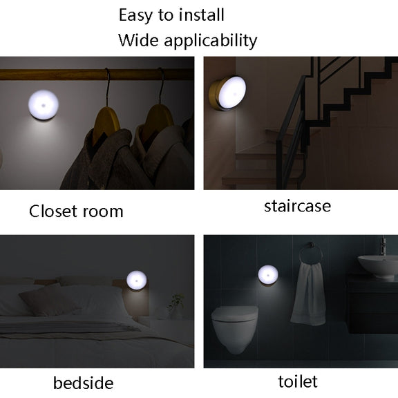 DMK-6PL Kitchen Cabinet Body Infrared Sensing Lamp, Style: Rotate Charging(Warm Yellow Light)