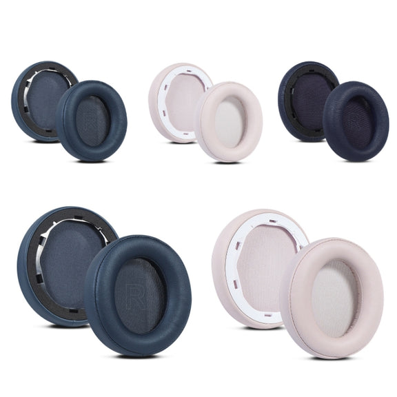 2pcs Protein Leather Sponge Earphone Cover For Anker Soundcore Life Q35 (Black)