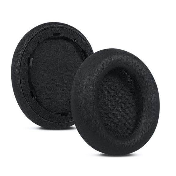 2pcs Protein Leather Sponge Earphone Cover For Anker Soundcore Life Q35 (Black)
