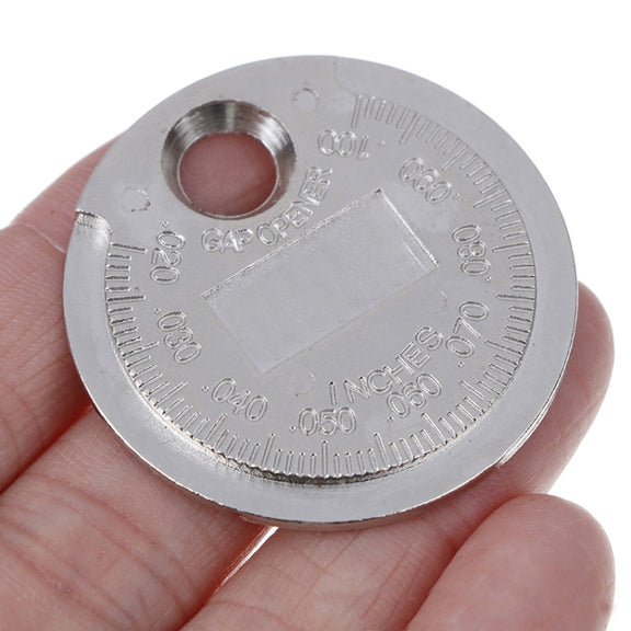 2pcs 0.6-2.4mm Currency Type Spark Plug Gap Measurement Tool