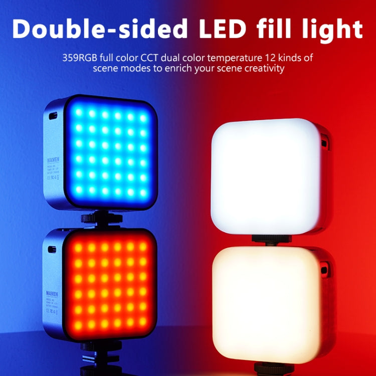 Mamen D01 66 LEDs 2500-9000K Double-Sided RGB LED Fill Lights -  by PMC Jewellery | Online Shopping South Africa | PMC Jewellery | Buy Now Pay Later Mobicred