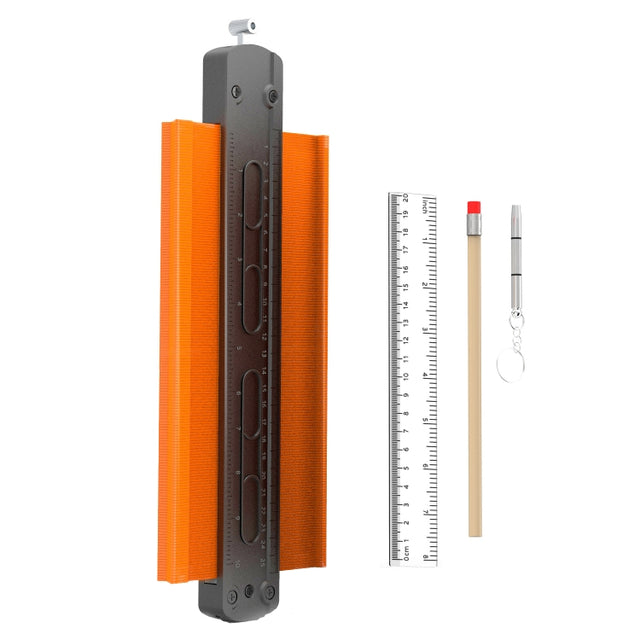 10 inch+Straight Ruler+Pencil+Screwdriver Metal Profile Regular Utensils Contour With Lock