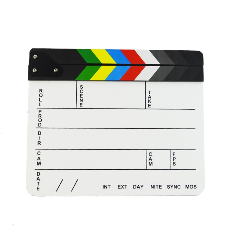 30 X 25cm English Colorful Acrylic Clapperboard TV Film Movie Clapper Board - free shipping - PMC TechLife - Order now!