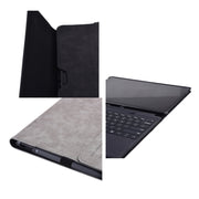 13 inch Leather Tablet Protective Case For Microsoft Surface Pro X, Color: Rose Red + Power Bag