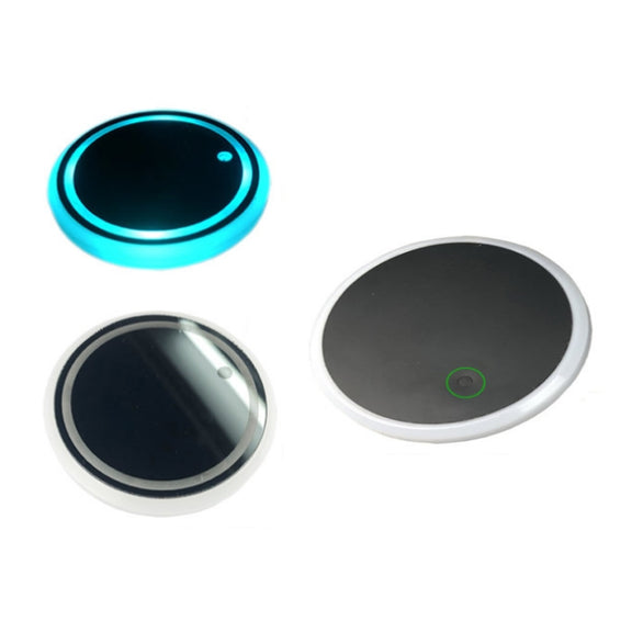 1 Pair 68mm LED Smart Light-Emitting Coaster Light Car Cup Slot Atmosphere Light(Magic Array)