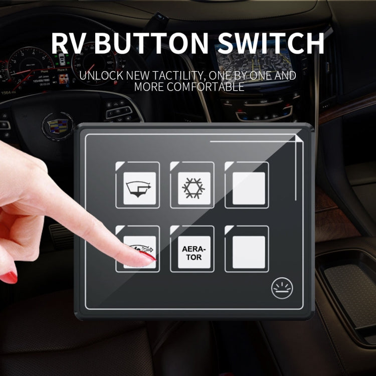 SP5106 RV Yacht Modified 5mm Film Touch 6-Bit Panel Switch - Car Switches by PMC TechLife | Online Shopping South Africa | PMC TechLife | Buy Now Pay Later Mobicred