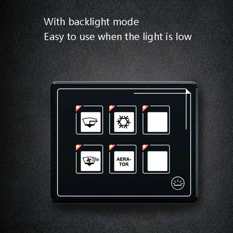 SP5106 RV Yacht Modified 5mm Film Touch 6-Bit Panel Switch - Car Switches by PMC TechLife | Online Shopping South Africa | PMC TechLife | Buy Now Pay Later Mobicred
