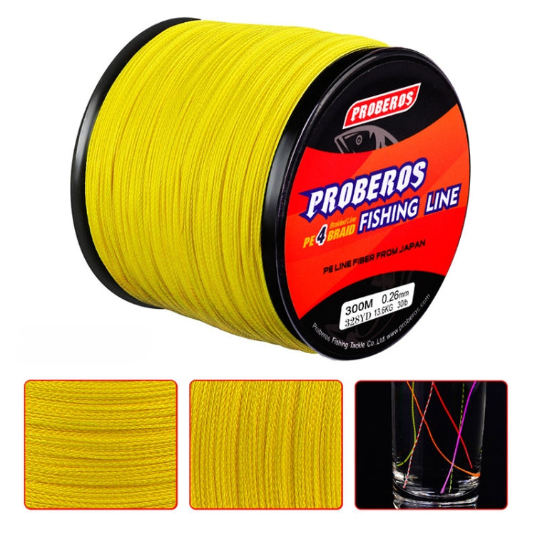 PROBEROS 4 Edited 300M Fish Line, Line number: 8.0 / 80lb(Red)