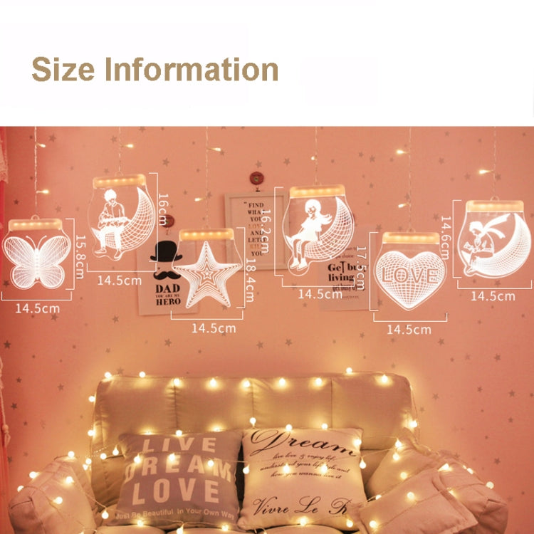 2m Romantic Girl Icicle Lamp Window Decoration Hanging Lamp, Style: Colorful Light + RC - Holiday Lights by PMc TechLife | Online Shopping South Africa | PMc TechLife | Buy Now Pay Later Mobicred