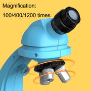 GB002 HD 1200 Times Wide Angle Microscope Children Educational Toys(Blue)
