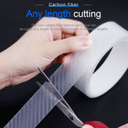 20cm x 10m Car Carbon Fiber Bumper Anti-Collision Strip