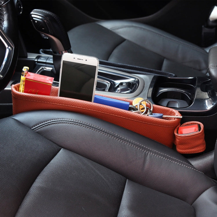 Car Seat Clamp Storage Box(Brown) - Stowing Tidying by PMC Jewellery | Online Shopping South Africa | PMC Jewellery | Buy Now Pay Later Mobicred