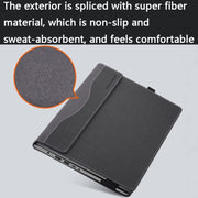 Laptop Leather Anti-Fall Protective Case For Lenovo YOGA 14s 2021(Gray Cobalt Blue)
