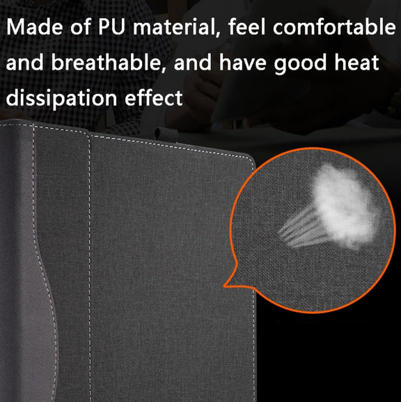 Laptop Leather Anti-Fall Protective Case For HP Envy 13-AQ Ad Ah(Dark Gray)