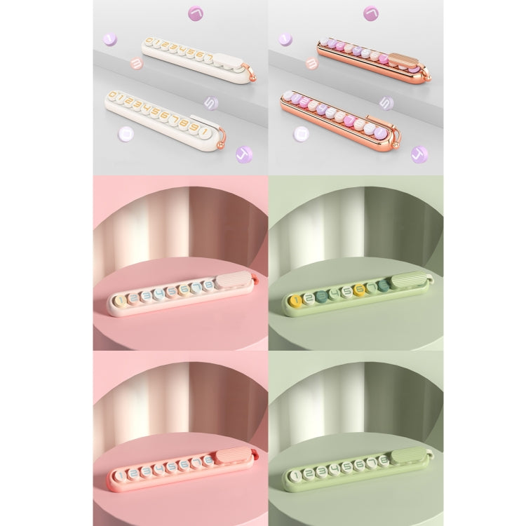 Colorful Car Temporary Parking Number Card, Color: Avocado (Solid Color) - Parking Card by PMC Jewellery | Online Shopping South Africa | PMC Jewellery | Buy Now Pay Later Mobicred