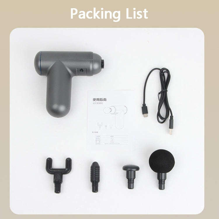 J12A Mini Vibrating Massage Button Type Fascia Gun, Specification: Silver