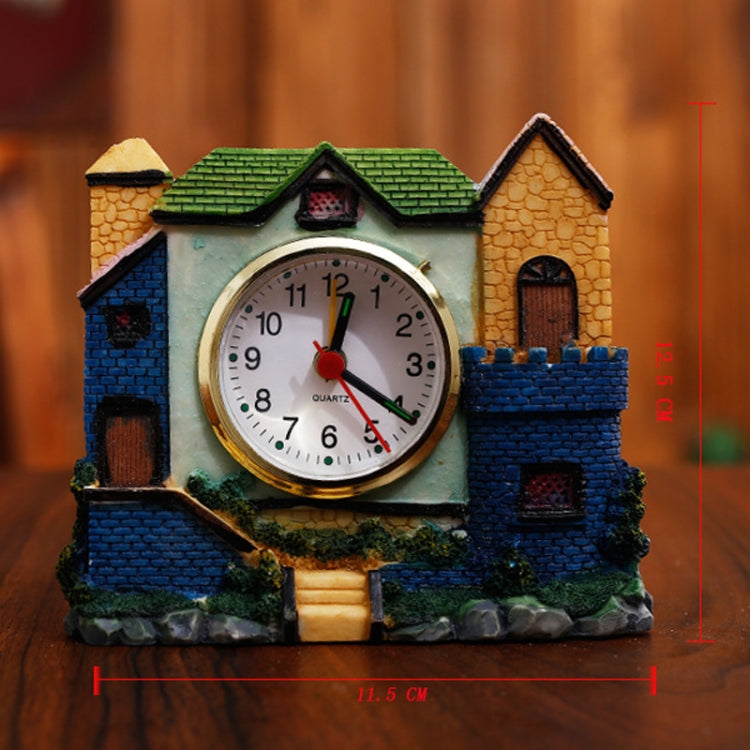 Castle Alarm Clock Home Desktop Decoration(Pink)