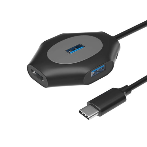 2 PCS PD Fast Charging Multi-Port USB Docking Station, Number of interfaces: T1301C USBC to USB5V+1xUSB3.0+3xUSB2.0