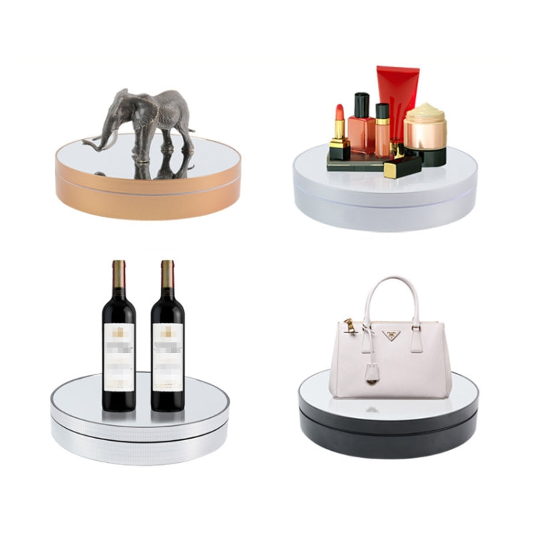 25cm Adjustable Speed Electric Rotating Display Stand Video Shooting Props Turntable(White Mirror) -  by PMC TechLife | Online Shopping South Africa | PMC TechLife | Buy Now Pay Later Mobicred