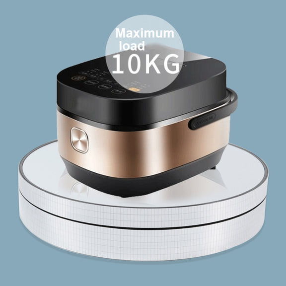 25cm Adjustable Speed Electric Rotating Display Stand Video Shooting Props Turntable(Golden Mirror)