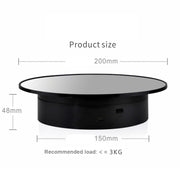 20cmTwo-Way Turntable Display Stand Video Shooting Props Turntable(White   Mirror)