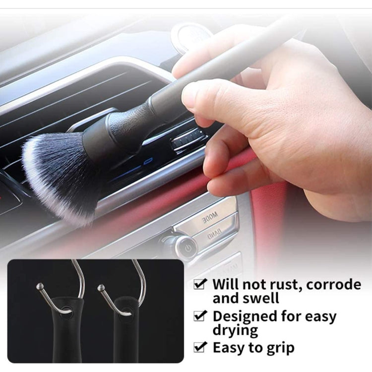 Car Air Conditioner Outlet Brush Interior Cleaning Soft Brush, Specification: Small+Large(Blue)