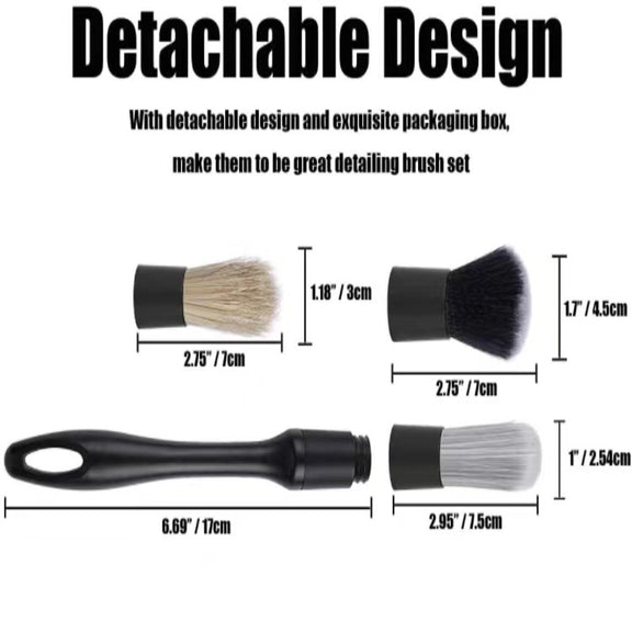 3 PCS / Set Car Interior Air Conditioning Cleaning Nylon Brush
