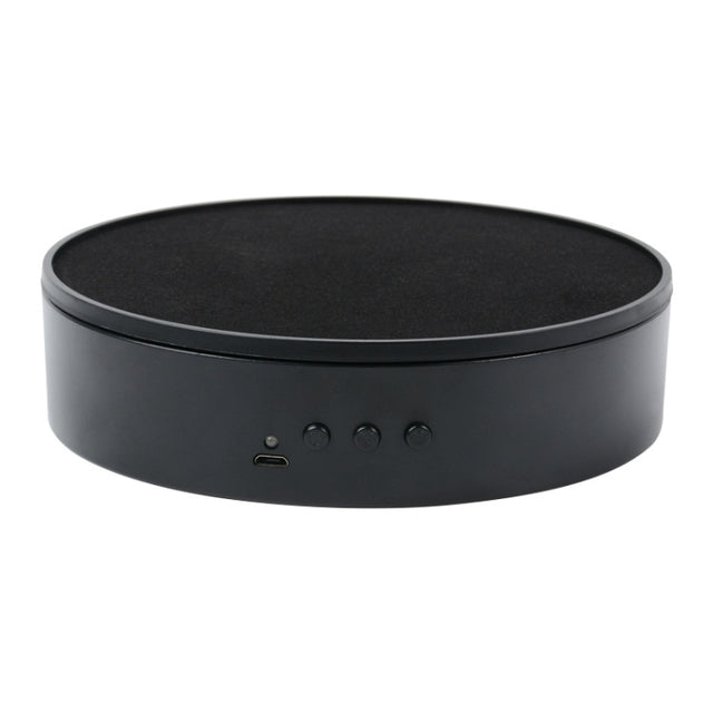 15cm Adjustable Speed Rotating Display Stand Props Turntable(Black Velvet)