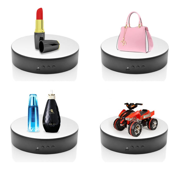 15cm Adjustable Speed Rotating Display Stand Props Turntable(Black Velvet)