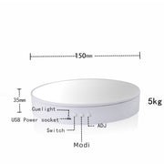 15cm Adjustable Speed Rotating Display Stand Props Turntable(Black Velvet)
