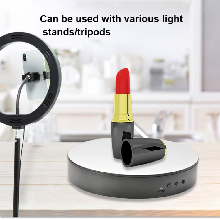 15cm Adjustable Speed Rotating Display Stand Props Turntable(Black Velvet)