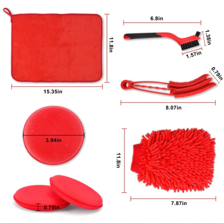 18 PCS / Set Car Wash Cleaning Brush Waterproof Car Wash Gloves - Car washing supplies by PMC TechLife | Online Shopping South Africa | PMC TechLife | Buy Now Pay Later Mobicred