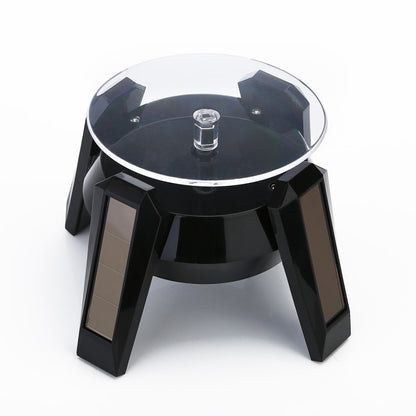 High-Footed UFO Solar 9cm 360 Rotating Display Stand Props Turntable(Black Blue Light) - free shipping - PMC Jewellery - Order now!