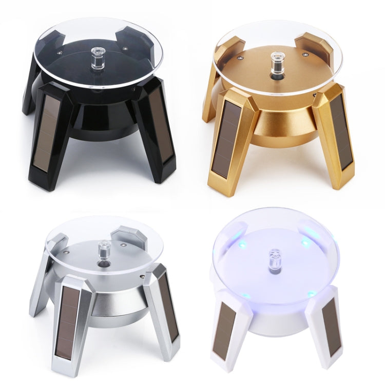 High-Footed UFO Solar 9cm 360 Rotating Display Stand Props Turntable(Black Blue Light) - free shipping - PMC Jewellery - Order now!