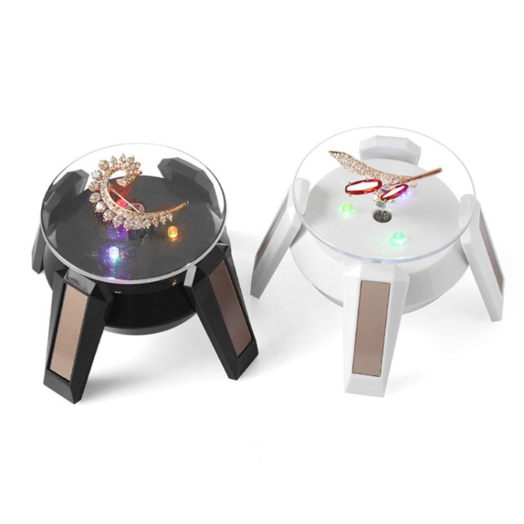 High-Footed UFO Solar 9cm 360 Rotating Display Stand Props Turntable(Black Blue Light) - free shipping - PMC Jewellery - Order now!