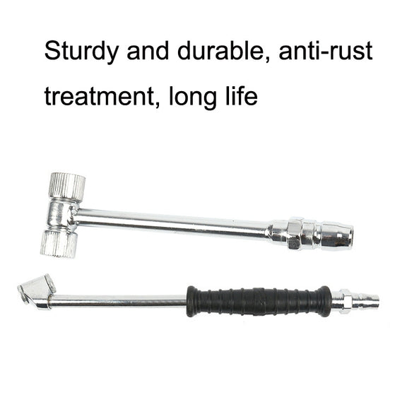 Car Tire Double-Ended Air Nozzle, Specification: Straight Handle With Gaselet
