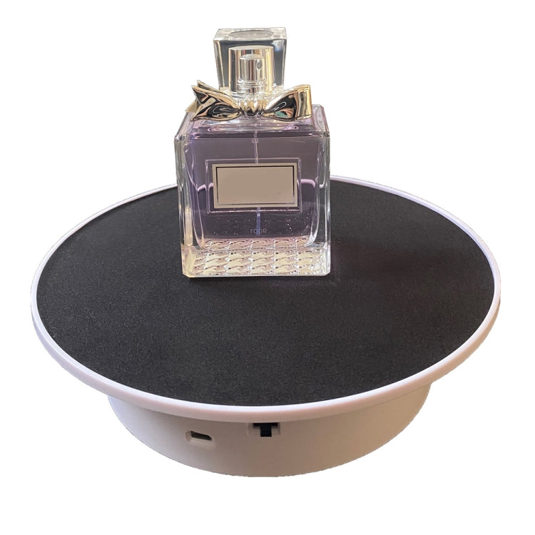 25cm USB Power Rotating Display Stand Video Shooting Props Turntable(White+Black Velvet) -  by PMC TechLife | Online Shopping South Africa | PMC TechLife | Buy Now Pay Later Mobicred