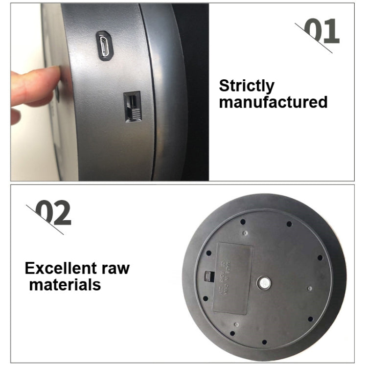 25cm USB Power Rotating Display Stand Video Shooting Props Turntable(Silver Mirror) -  by PMC TechLife | Online Shopping South Africa | PMC TechLife | Buy Now Pay Later Mobicred