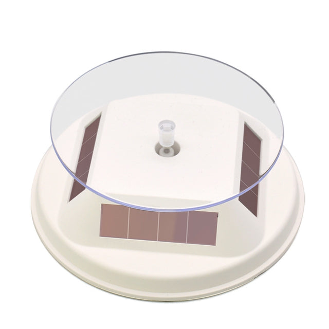 12cm Solar Rotating Display Stand Props Turntable(White)