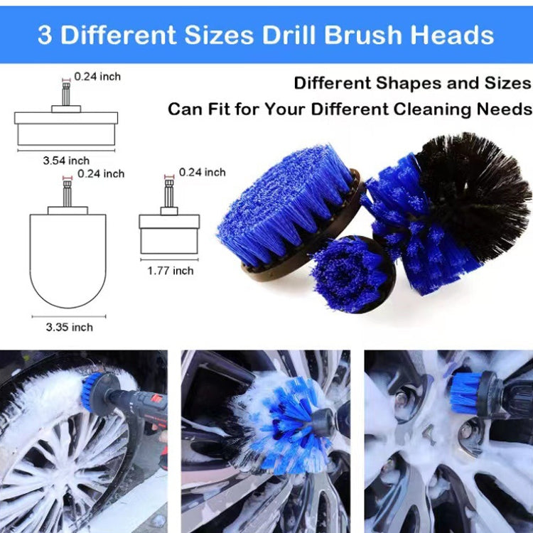 18 PCS / Set Multi-Function Cleaning Electric Drill Brush - Car washing supplies by PMC TechLife | Online Shopping South Africa | PMC TechLife | Buy Now Pay Later Mobicred
