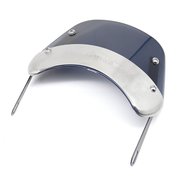 HONGPA DY-002 5-7 Inch Retro Motorcycle Modified PC Windshield(Smoked) - Others by PMC TechLife | Online Shopping South Africa | PMC TechLife | Buy Now Pay Later Mobicred